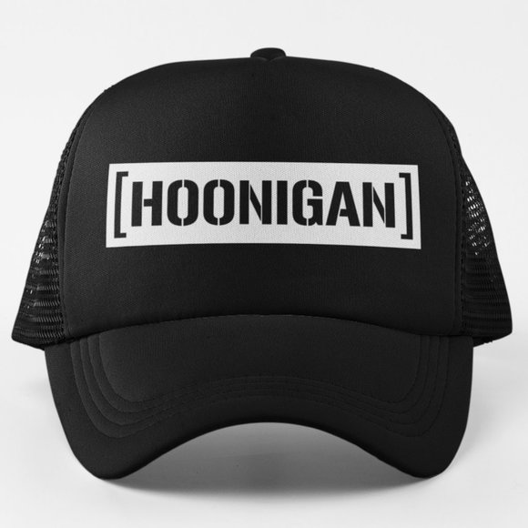 NEW Hoonigan Foam Trucker Mesh Snapback Hat BLACK - Picture 1 of 3